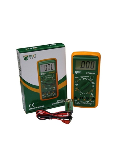 Best Bst-9205m Lcd Dijital Multimetre El Tipi Ac/dc Test Cihazı - Yeşil + Turuncu