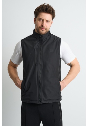 Shooter Sportswear Deluxe Erkek Yelek Üç Cepli İçi Polarlı Regular Kalıp Lacivert Siyah