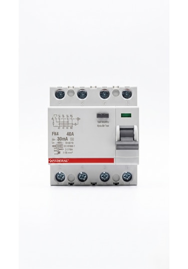 Federal 4x40 A 30ma 6ka Kaçak Akım Rolesi Fk4 9fa-h1064-0040