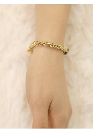 14 Ayar Altın Sosyete Tek Göz Doç Bileklik Altın