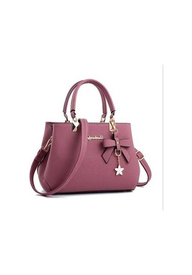 Wondernest Kadın Lüks Bez Erik Çiçeği Yay Tatlı Kapaklı Messenger Çanta Pembe Pembe