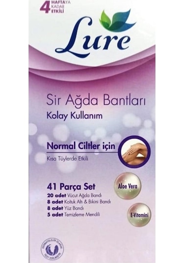 Lure Normal Normal Ciltler için Tüm Vücut Sir Ağda Bandı 41'li