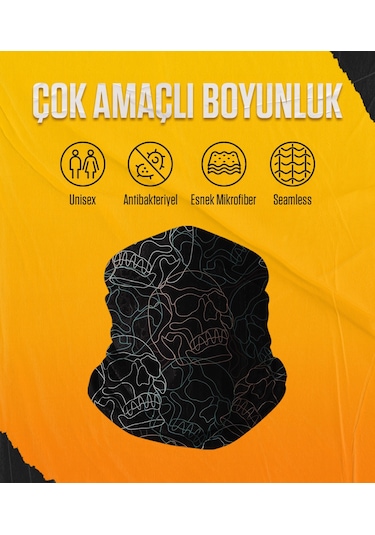 Musclecloth Çok Amaçlı Boyunluk Skull Çok Renkli