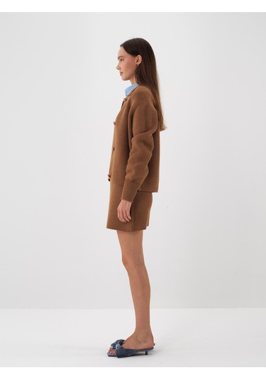 Camel Doğal Yün Dokulu Regular Fit Etek 851069 CAMEL