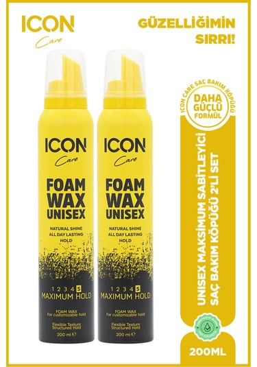 Saç Köpük Şekillendiri Wax 200ml Maximum Hold 2'li Set