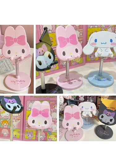 Fochsia Pembe Sevimli Ayarlanabilir Telefon Tutucu Esnek Masaüstü Aksesuarı Pembe