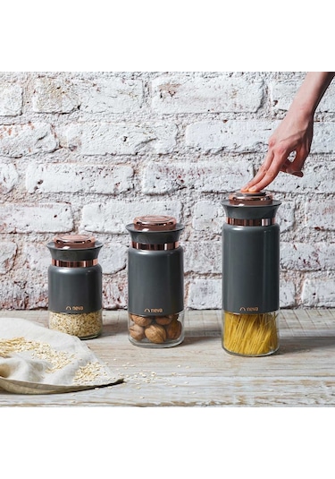 N2751 Sweet Premıum Grizay 3 Lü Kavanoz Seti