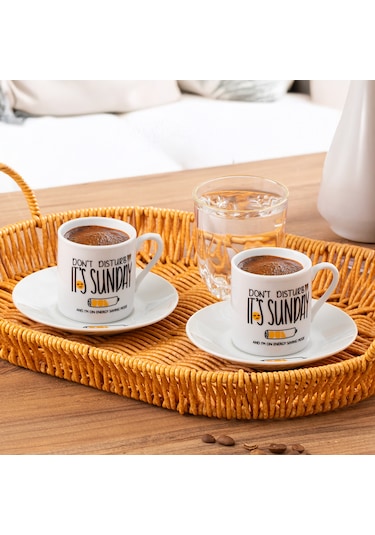 Porsima 08 Porselen 12 Parça Türk Kahve Fincan Takımı 90ml