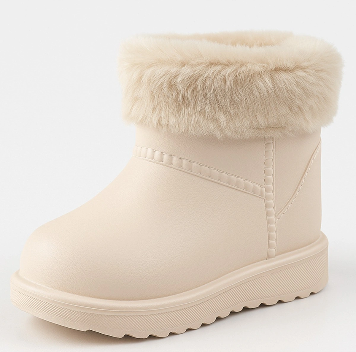 Çocuk Kışlık Kar Yağmur Botu Su Geçirmez, Peluş Astarlı, Eva W10290-225 Tokio Borreguito Modeli Bej