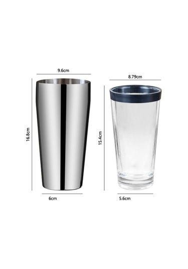 Lichen Camlı Paslanmaz Çelik Boston Mikser, Mikser Seti, Cam Bar