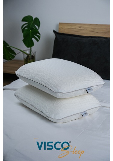 Visco Yastık Doğal Viskon Kılıf Ergonomik Yastık 60 x 40 x 15 CM