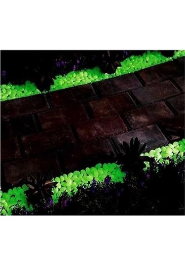 Buffer Gece Karanlıkta Işık Vererek Parlayan Dekoratif Çakıl Taşları Mavi