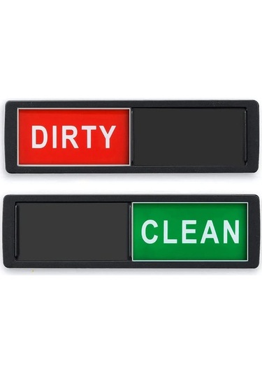 Pazly Bulaşık Makinesi Temiz Kirli Gösterge Magneti - Kırmızı/yeşil Gümüş Gümüş