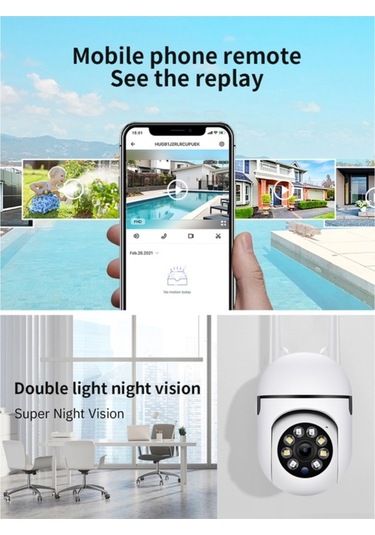 Novahub Akıllı Güvenlik Kamerası 1080p Hd Ev Kamerası Gece Görüşlü Hareket Algılama 350 Eğim Bebek Evcil Hayvan Yaşlılar İçin