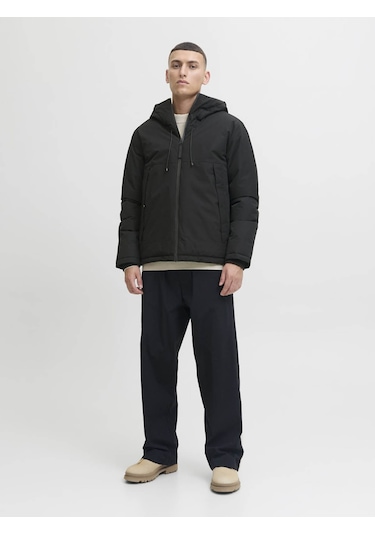 Jack & Jones Jcounion Light Padded Blocking Siyah Erkek Mont 12285586 Siyah