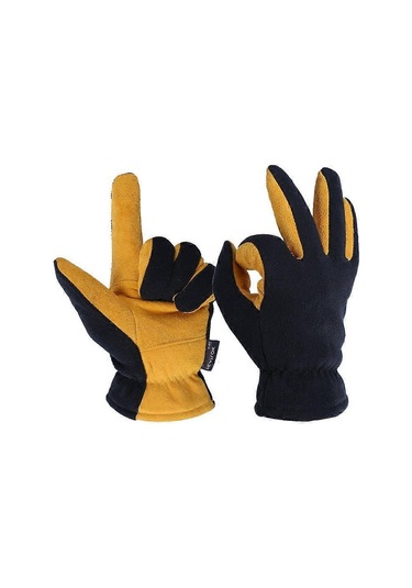 Sıcak Kış Eldivenleri Geyik Derisi Su Geçirmez Rüzgar Geçirmez İş Eldivenleri Sürüş, Bisiklet, Yürüyüş, Kayak İçin 8007 Gri