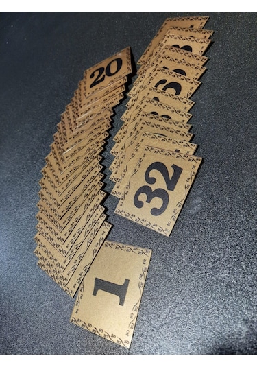 Kapı Numarası  5.5x6.5 Cm  Kendinden Yapışkanlı No:1 Den 32’E