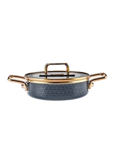 Karaca  Kristal Emaye Granit İndüksiyon Tabanlı 14 Parça Çeyiz Seti Antrasit