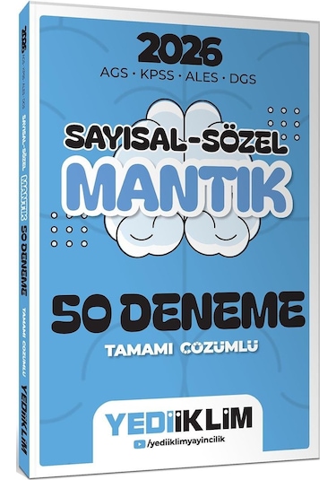Yediiklim 2026 Ags Kpss Ales Dgs Sayısal Sözel Mantık Tamamı Çözümlü 50 Deneme