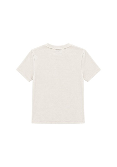 Mixray 2100 Kadın Slim Fit Bisiklet Yaka Soft Basic T-shirt Taş