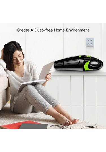 Springsun Araba Elektrikli Süpürgesi El Tipi Elektrikli Süpürge Kablosuz Usb Hızlı Şarj Taşınabilir Ev Araba Islak Kuru Temizleme