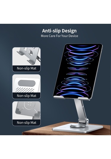 Cbtx Xundd Xdho-027 Döndürülebilir Katlanabilir Masaüstü Tutucu Tablet Standı - Gri