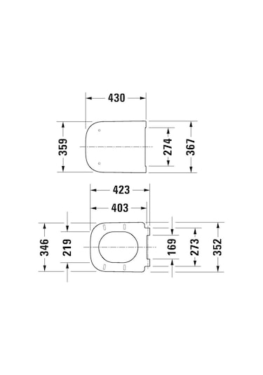 Duravit Klozet Kapağı Happy D.2 Amortisörlü Mat Antrasit 00645913