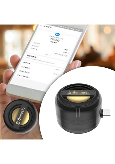 Homyl Usb-c Mini Telefon Hoparlörü Tak Ve Çalıştır, Siyah
