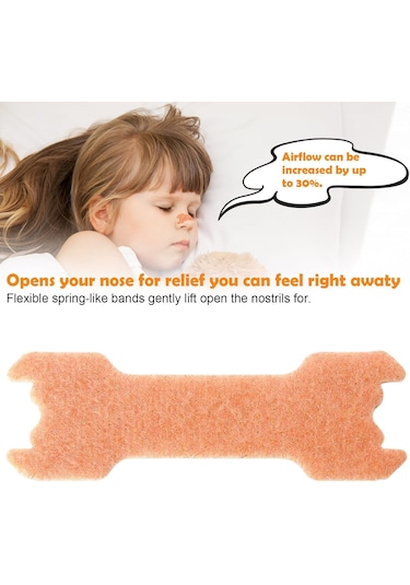 Moveevo 60 Adet Çocuk Burun Bandı - Solunum Geliştirici, Tırnaklama Azaltıcı, Uyku Kalitesi Artırıcı Non-woven Bez Burun Tırnaklama Bandı