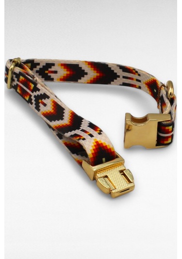 Caramelos İsimli Köpek Tasması, Yavru Köpek Tasması, Küçük Irk Köpek Tasması, Metal Kilit, 1,5 Cm Koyu Kahverengi