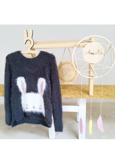 Novahub Pembe Ahşap Tavşan Askı Yaratıcı Ev Çocuk Odası Özel Kanca Pembe Pembe