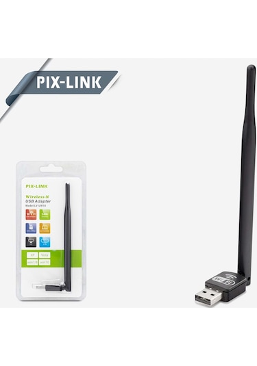 Pıx-Link Lv-Uw10/500 Wireless Adaptör 150Mbps 5Db Uydu Uyumlu 760