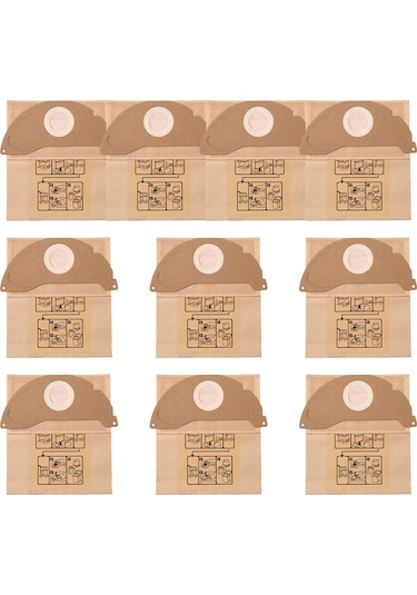 Leasetake 10 Adet Vakum Filtresi Toz Torbası Toplama Çöp Torbası 6.904-322.0 Karcher A2004 Wd2 Elektrikli Süpürge Parçaları İçin Vakum Torbaları