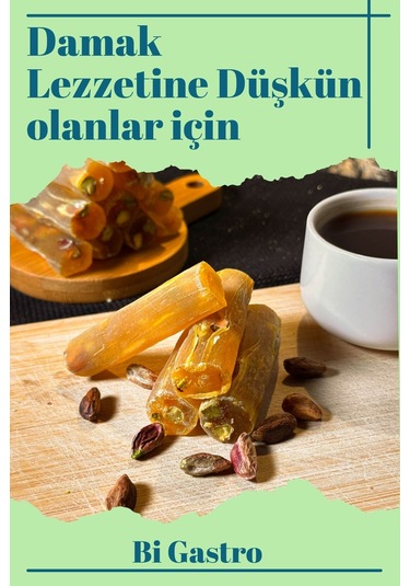 Limonlu Fıstıklı Çifte Kavrulmuş Fitil Lokum - Türk Lokumu - 400 Gr