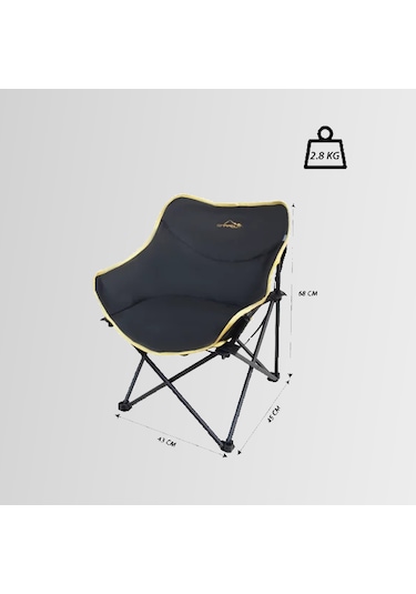Nurgaz Campout Fırat Kamp Sandalyesi Ng C159 Siyah