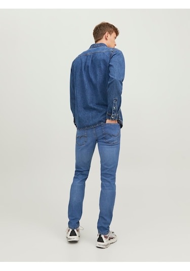 Jack&jones Slim Fit Dar Paça Mavi Erkek Kot Pantolon 12243592 001