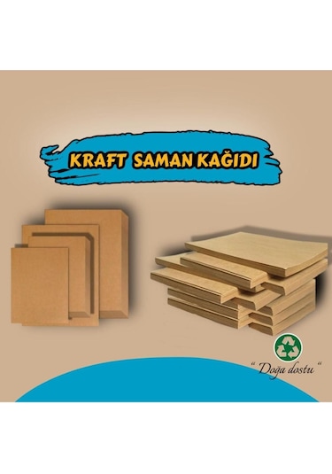 A4 Saman Kağıdı, A4 Kraft Saman Kağıdı 100 Adet 140 Gram