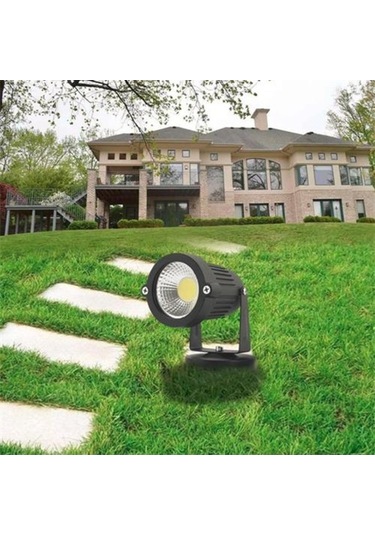 Trendooze 7w Cob Led Çim Lambası Dc12v Ip65 Sıcak Beyaz Dış Mekan Aydınlatma