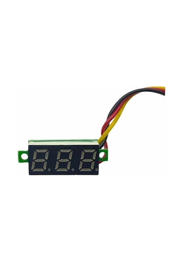 0v-30v Dijital Mini Voltmetre Çerçevesiz Mavi