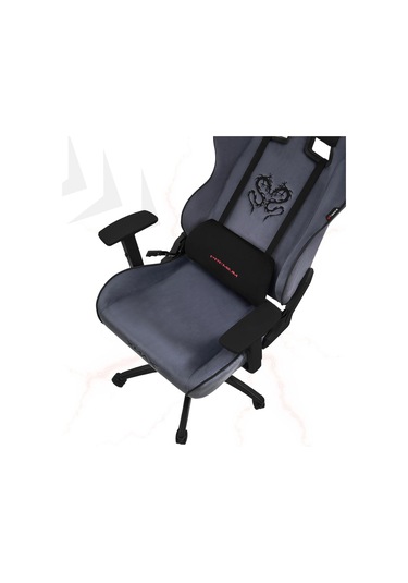 Rio Balerion Antrasit Gri Kadife Terletmez Kumaş Gaming Oyuncu Koltuğu -1 Gri