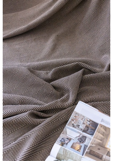 Bej-kahve Koltuk Örtüsü Balıksırtı Desen 180 210 Bej-kahve