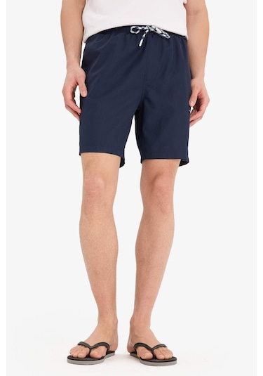 Defacto Regular Fit File Astarlı Kısa Boy Deniz Şortu B7255ax25hsnv256 Lacivert