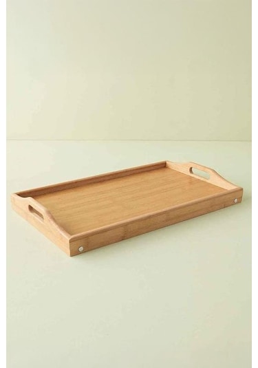 Perotti Katlanır Ayaklı Bambu Yatak Keyif Tepsisi 50cm 30cm , Portatif Tepsi