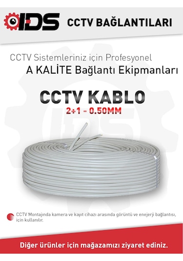 A - 2+1 Cctv Kamera Kablosu 0.50Mm 100M