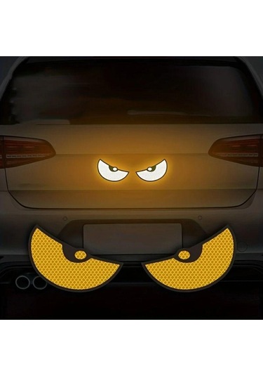 2 Adet/set Pet Araba Çıkartmaları Güvenlik Pencere Çıkartmaları Yaratıcı Reflektif Şeritler