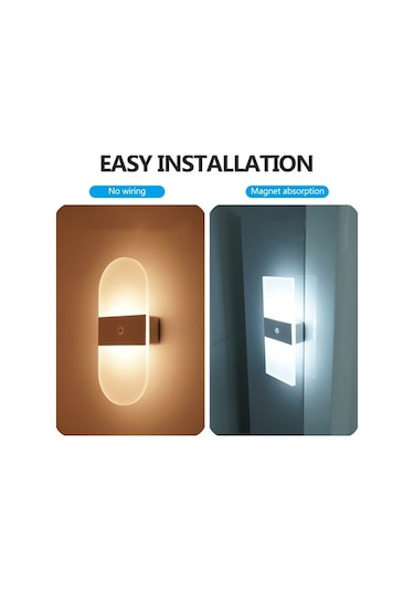 Fastbuy Akıllı Manyetik Duvar Lambası: Kompakt Gece Aydınlatması Koridor, Banyo, Bebek Odası Diğer