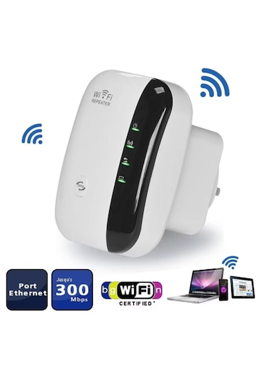 Wifi Repeater Kablosuz Sinyal Güçlendirici Access Point 300mbps