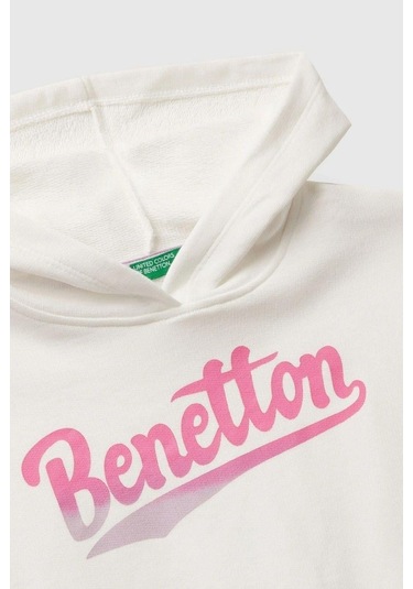 United Colors Of Benetton Kız Çocuk 3j68c204w-25k Sweatshirt Beyaz-1931 Beyaz