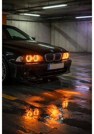 Bmw E39 Led Angel Halka Seti Amber Turuncu Renk Premium Görüntü