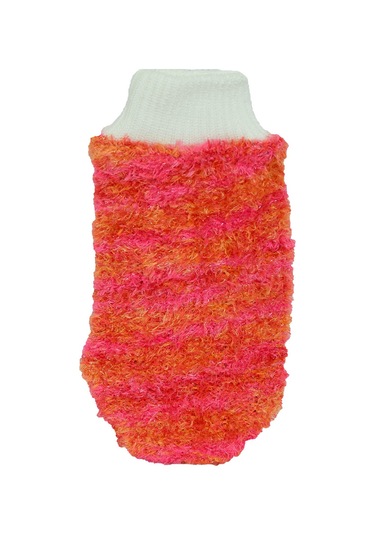 Ankalif Lastikli El Geçmeli Yumuşak Eldiven Banyo Lifi 20 x 10 CM Pembe -Turuncu